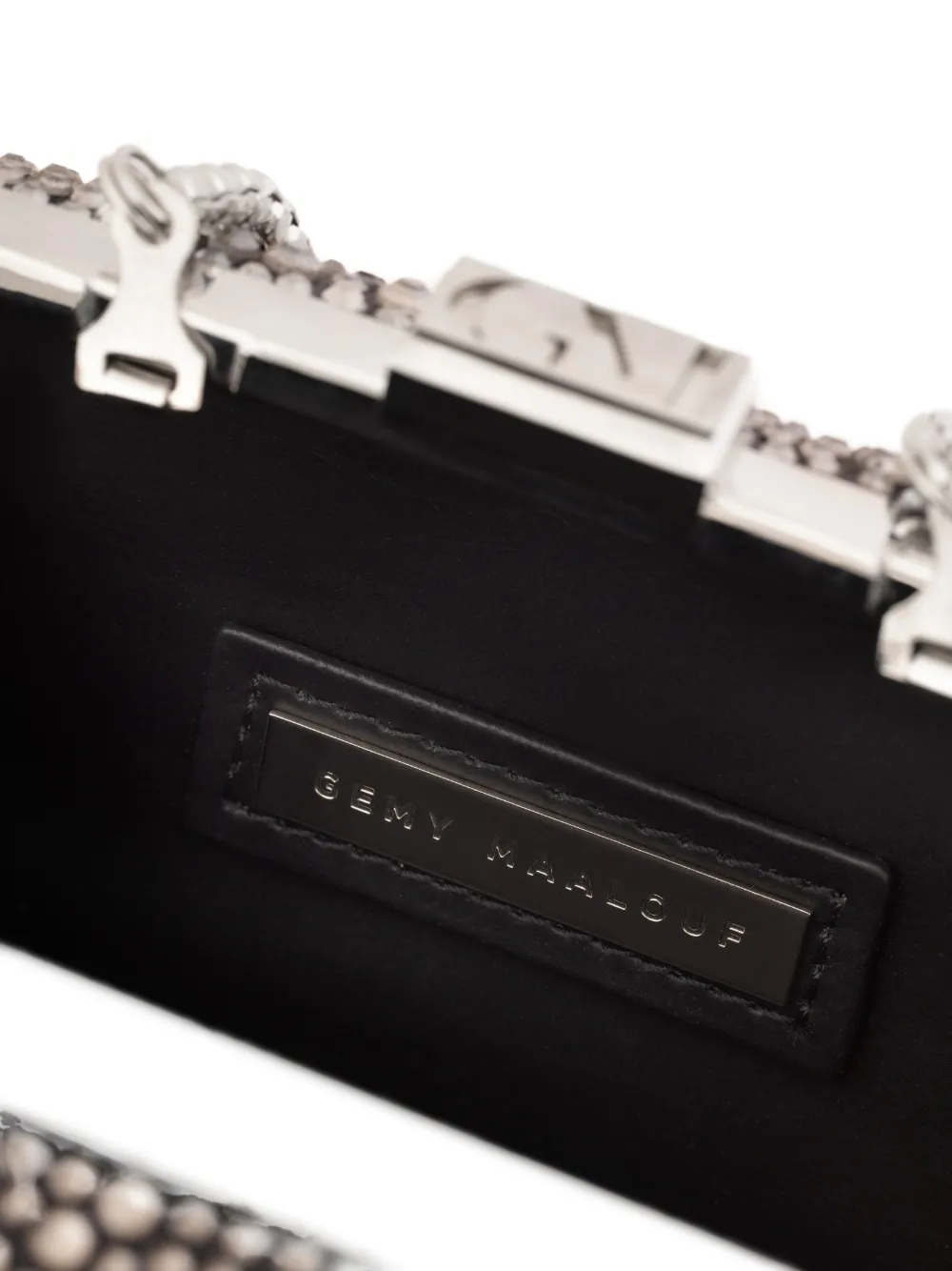 Gemy Maalouf Clutch verfraaid met kristallen Grijs