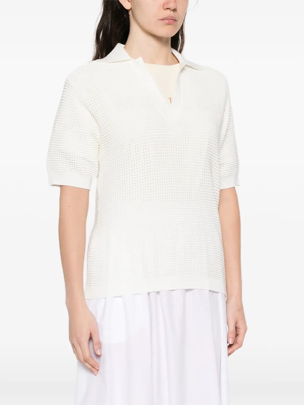  P.a.r.o.s.h. V-neck Short-sleeve T-shirt - White 