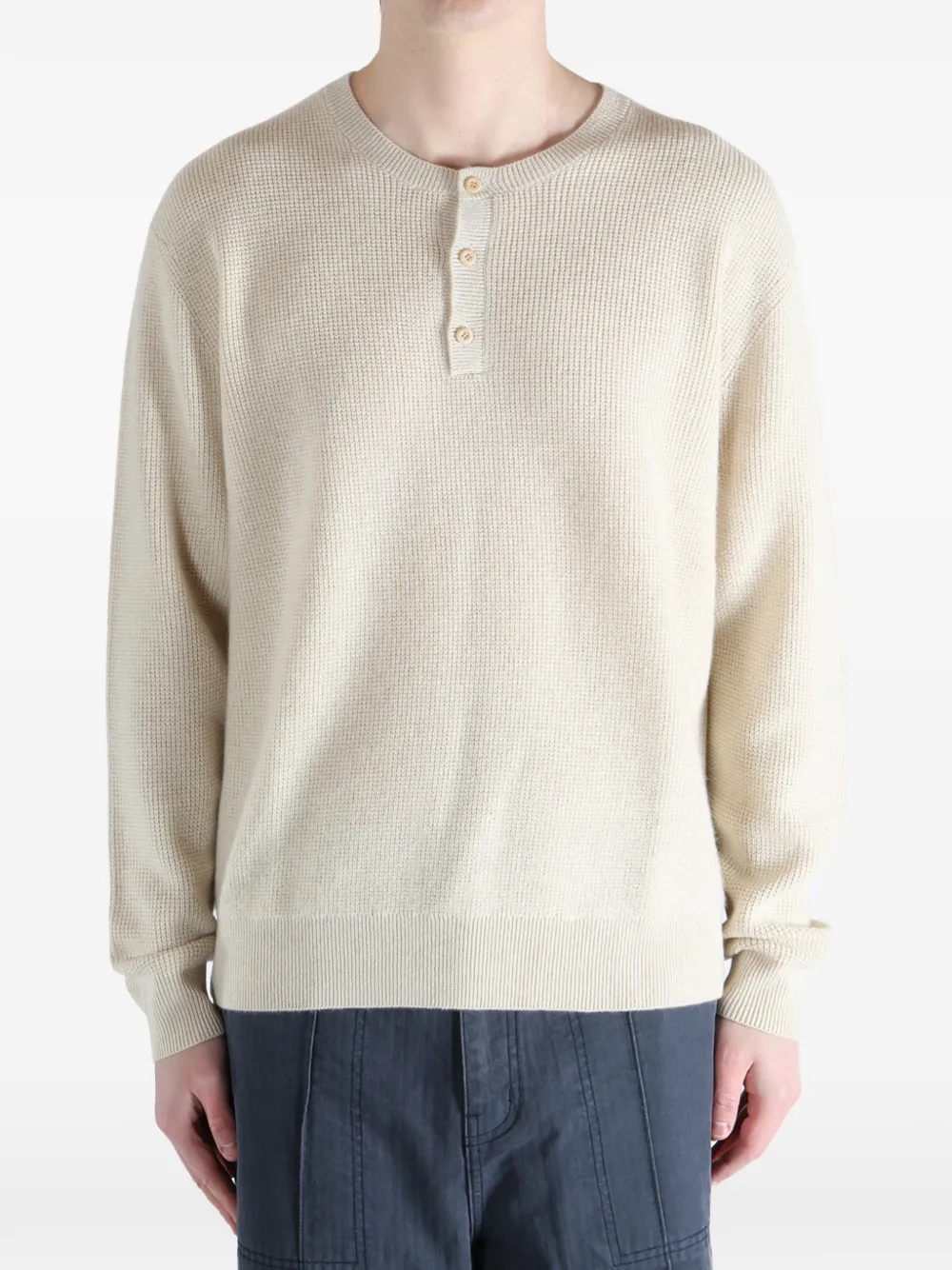 Buttoned Knitwear Sweater