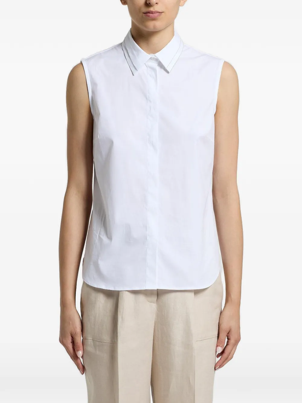 Peserico sleeveless shirt - Wit