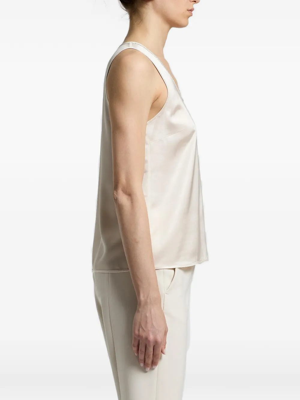  Peserico Scoop-neck Tank Top - Neutrals 
