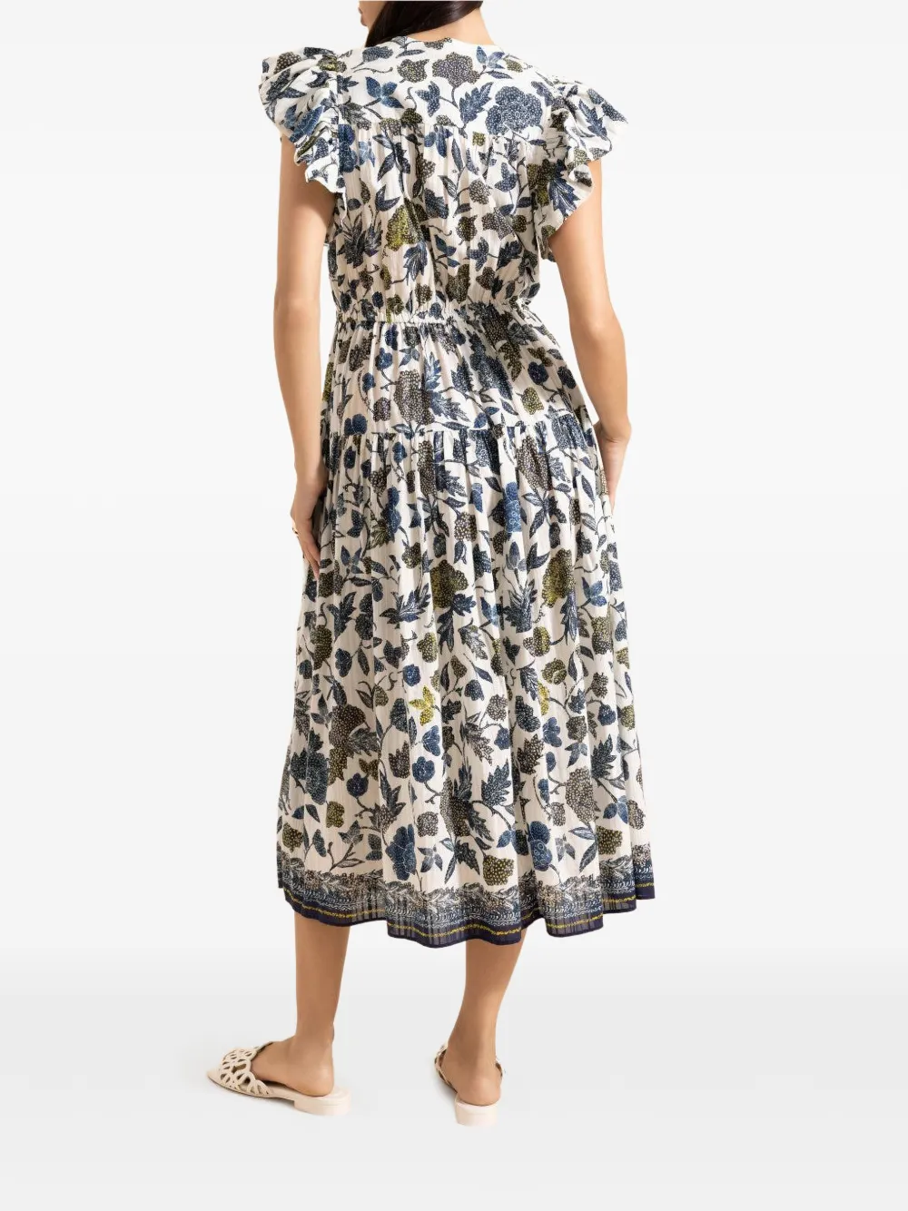 Kairi Flutter Sleeve Midi Dress