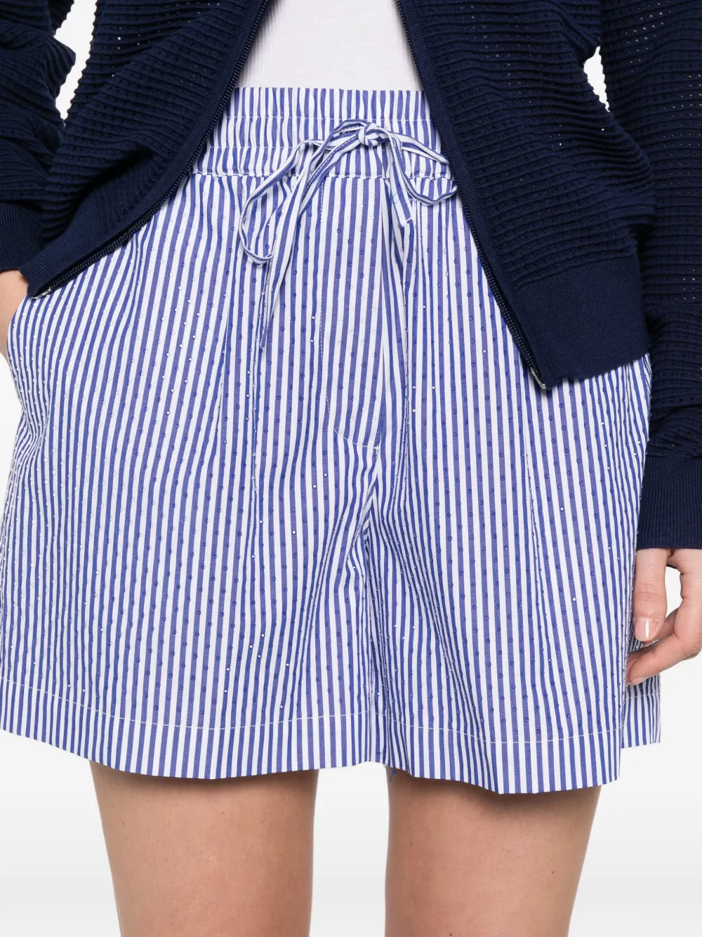 P.A.R.O.S.H. Gestreepte shorts Wit
