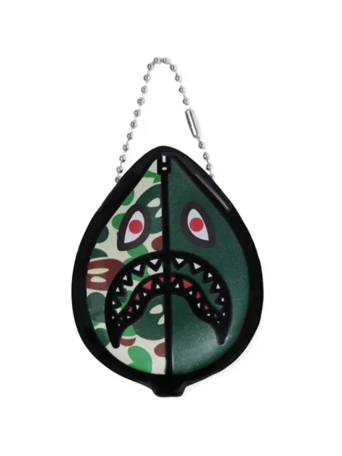 A BATHING APE® Shark camo coin purse