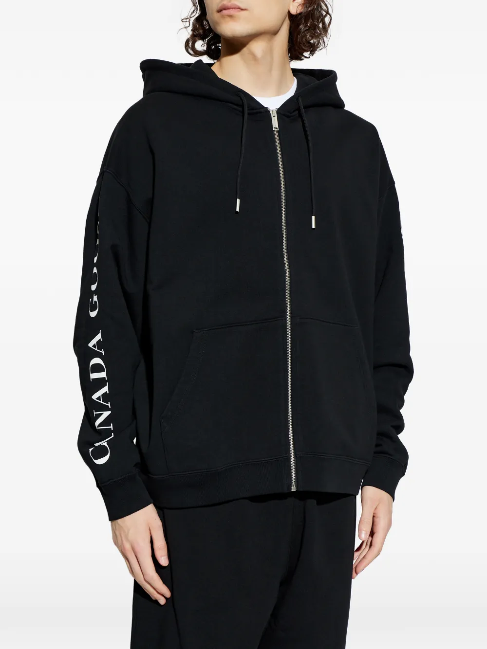 Canada Goose Hoodie met rits Zwart
