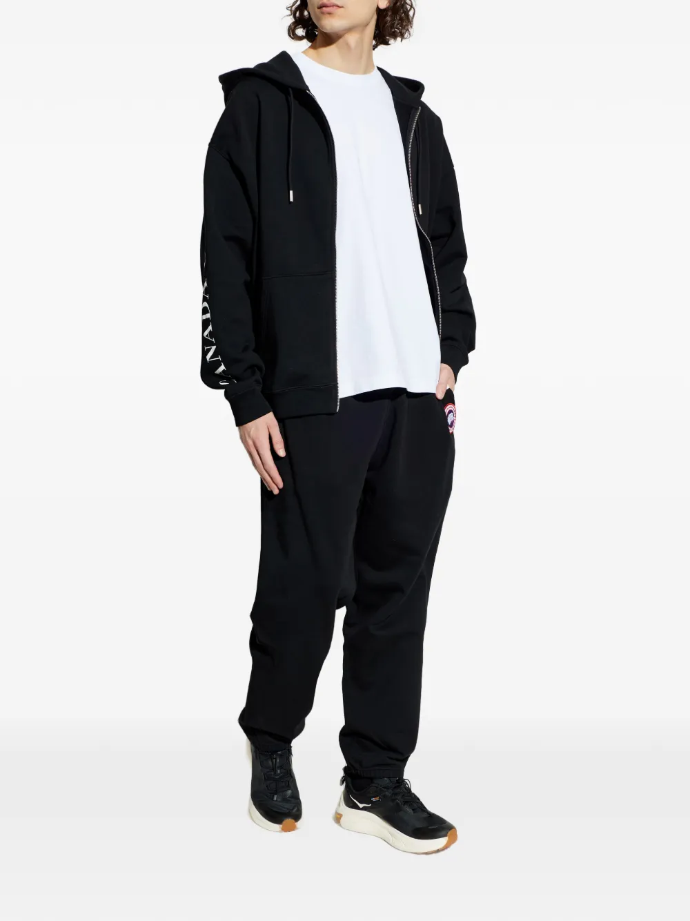 Canada Goose Hoodie met rits Zwart