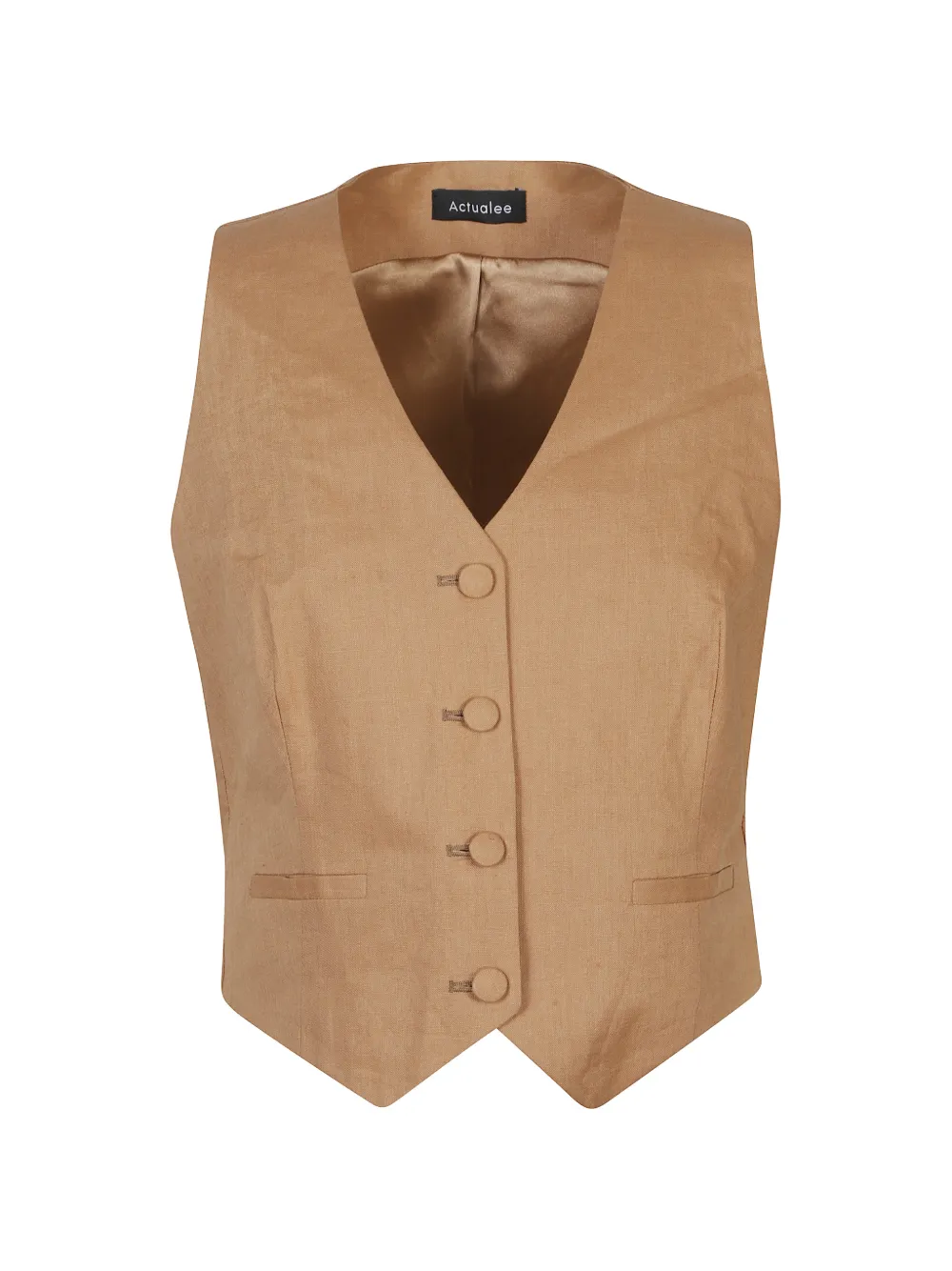 Actualee Button Gilet In Multi