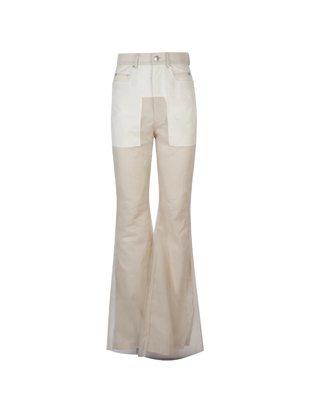 Rick Owens panelled flared trousers - Toni neutri