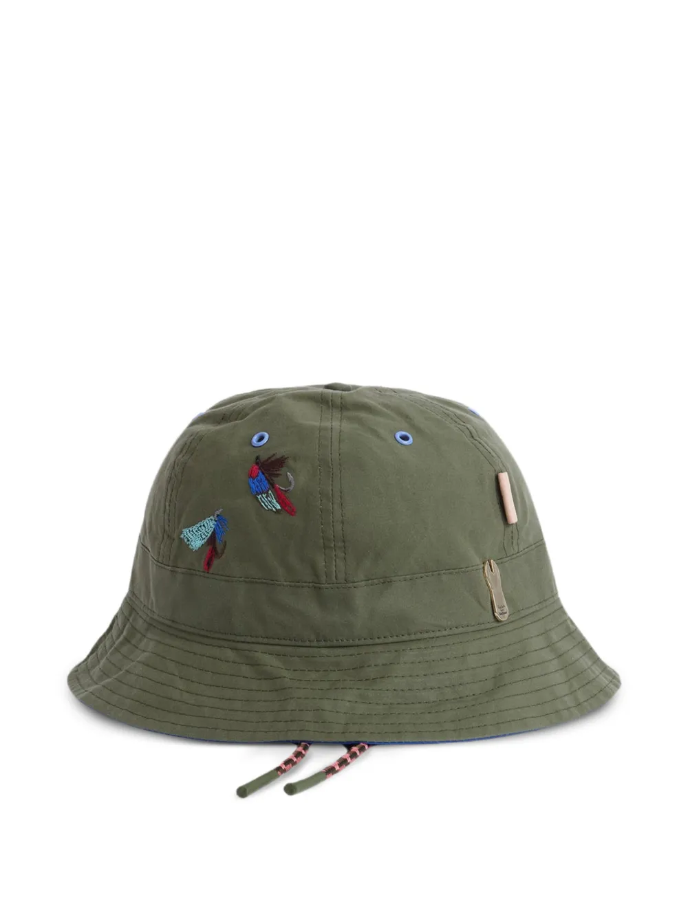 Barbour x Paul Smith embroidery-detail bucket hat - Verde