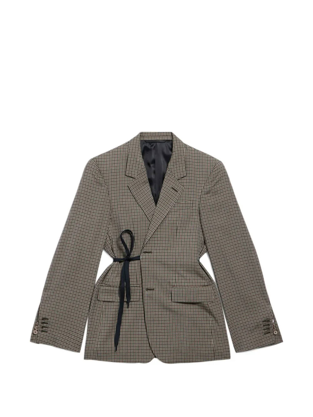Balenciaga checked tie blazer - Nude