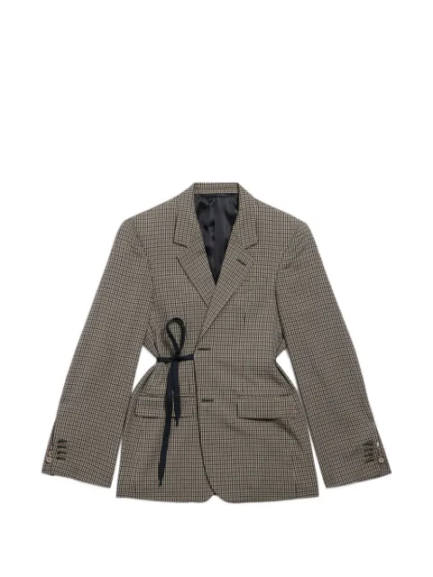 Balenciaga checked tie blazer
