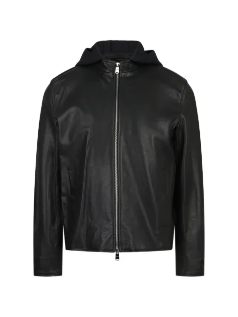 DONDUP hooded leather jacket
