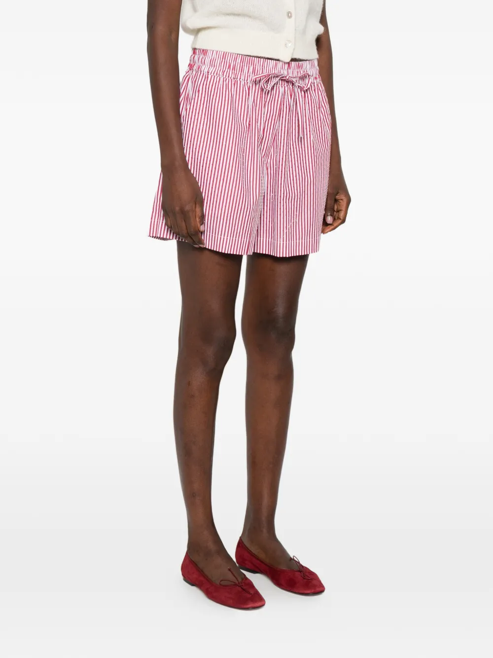  P.a.r.o.s.h. Striped-pattern Shorts - Red 