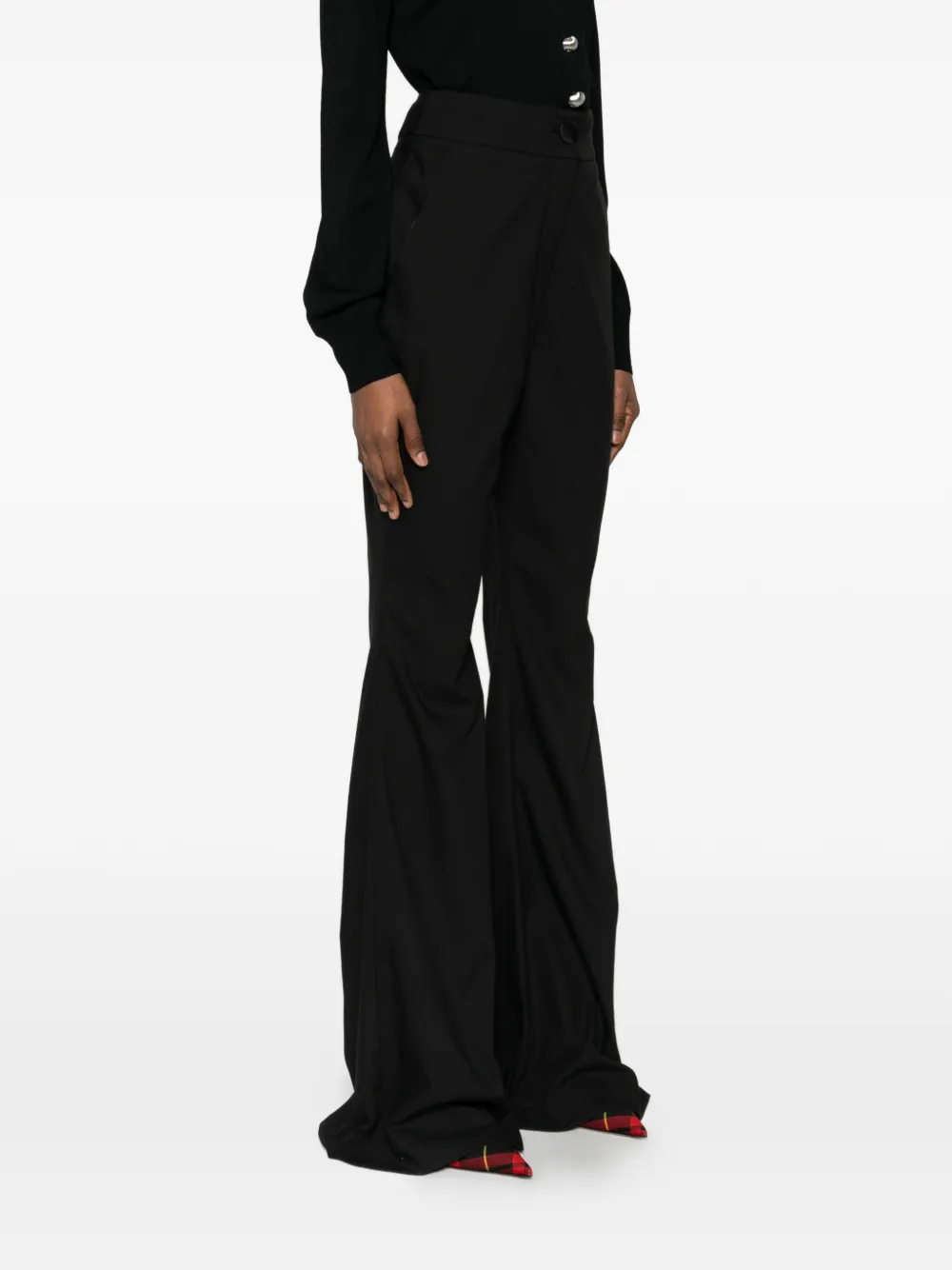 MITILIANE COUTURE Flared broek Zwart