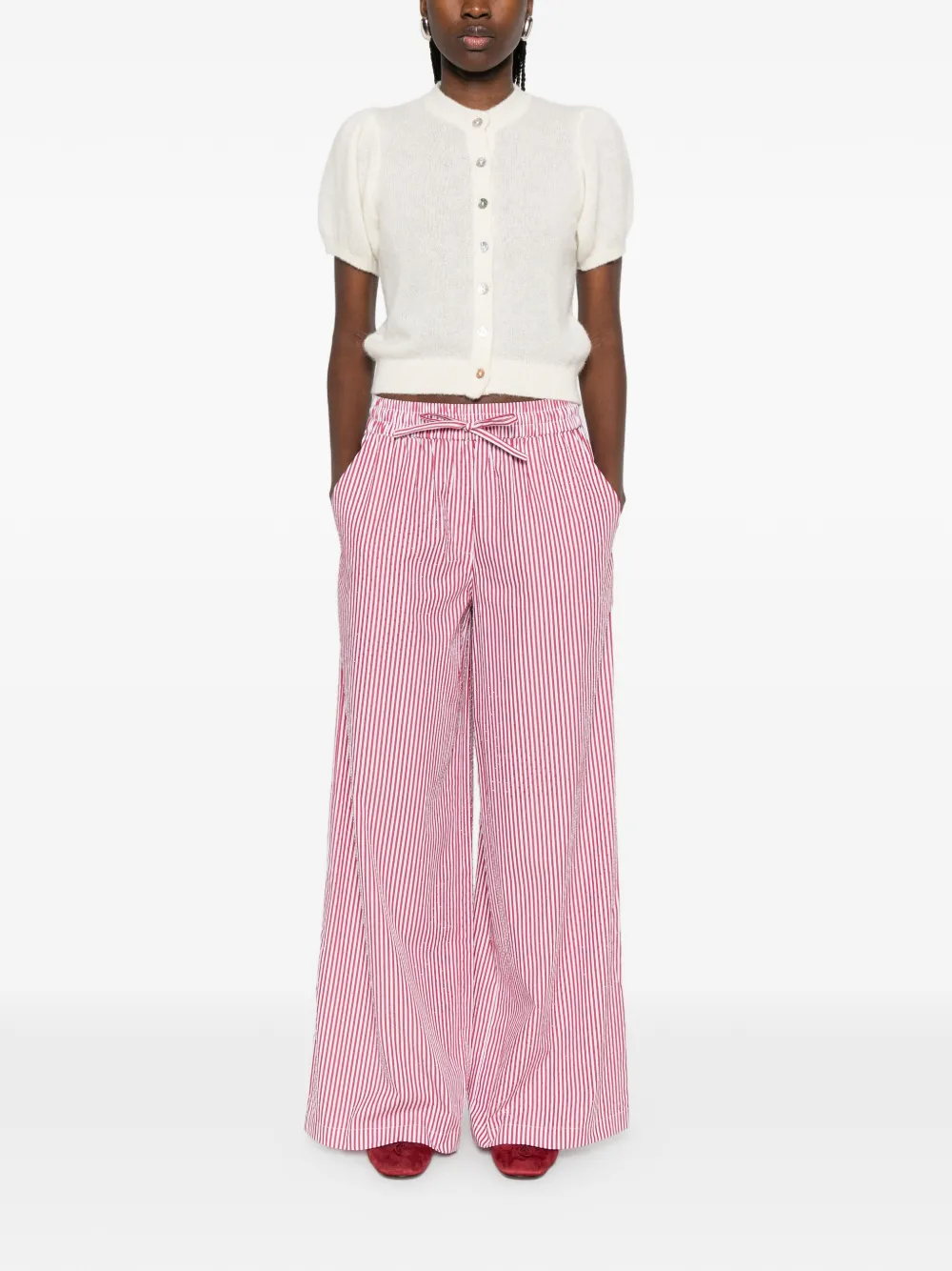  P.a.r.o.s.h. Striped Drawstring Trousers - Red 