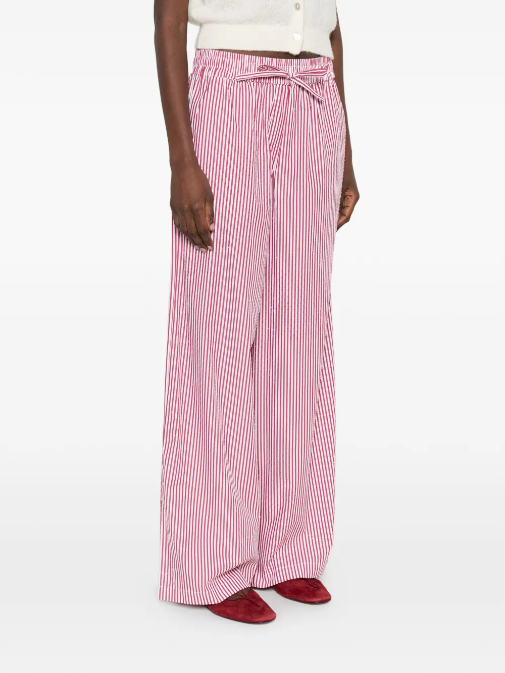  P.a.r.o.s.h. Striped Drawstring Trousers - Red 