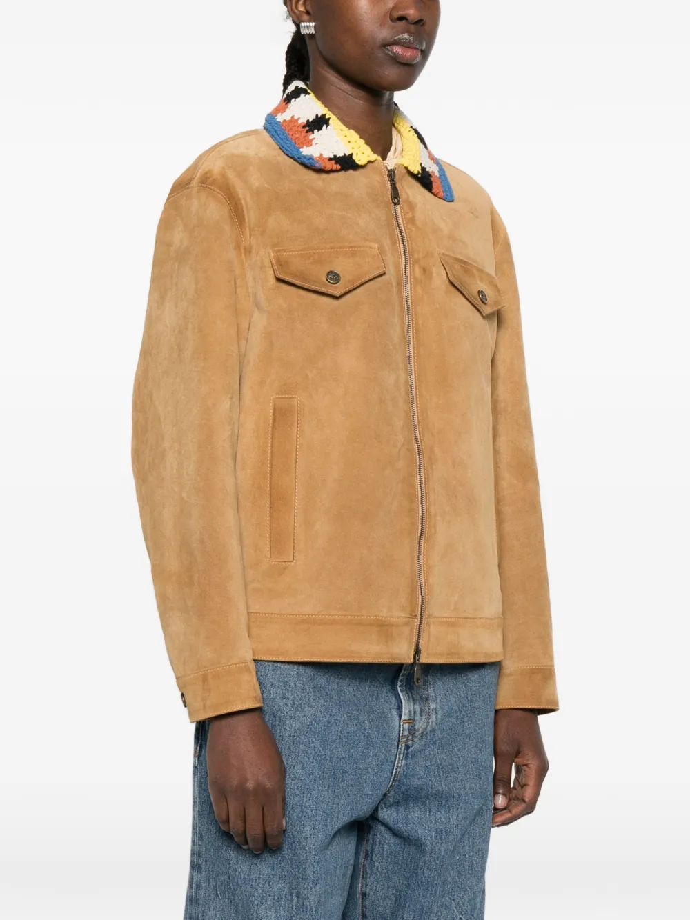 ETRO Jack met gehaakte kraag Beige