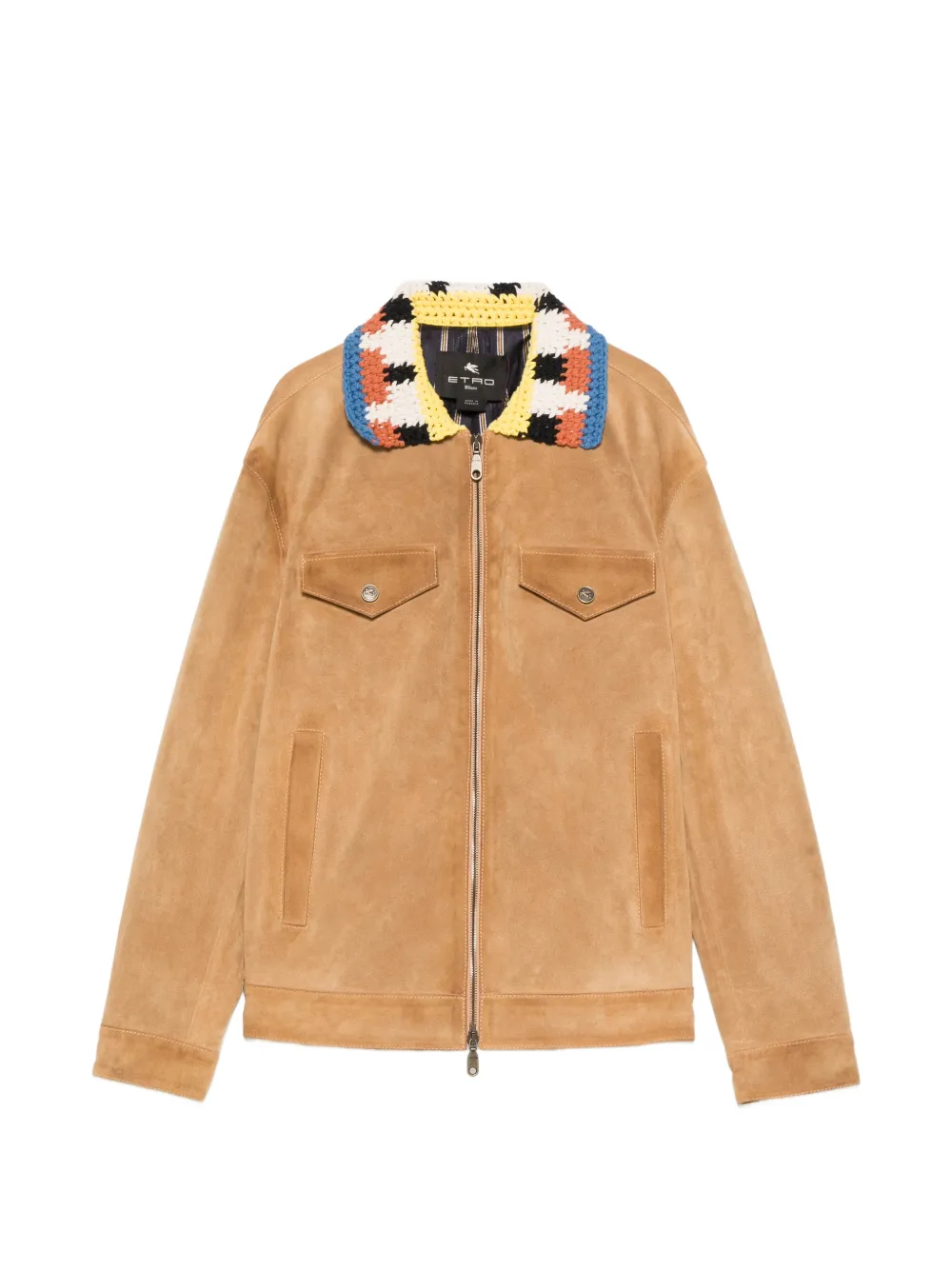 ETRO crocheted collar jacket - Toni neutri