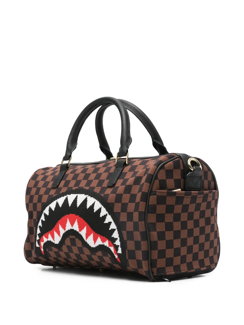  Sprayground Checkerboard-pattern Tote Bag - Brown 