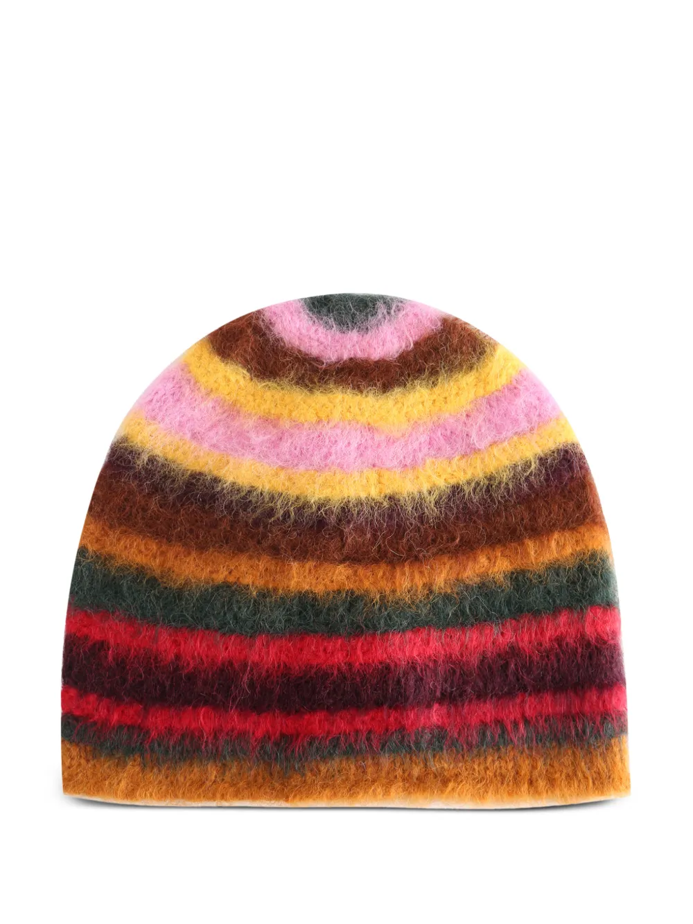 The Elder Statesman striped hat - Marrone