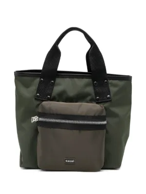 Sacai ジップポケット トートバッグ | ブラック | FARFETCH JP