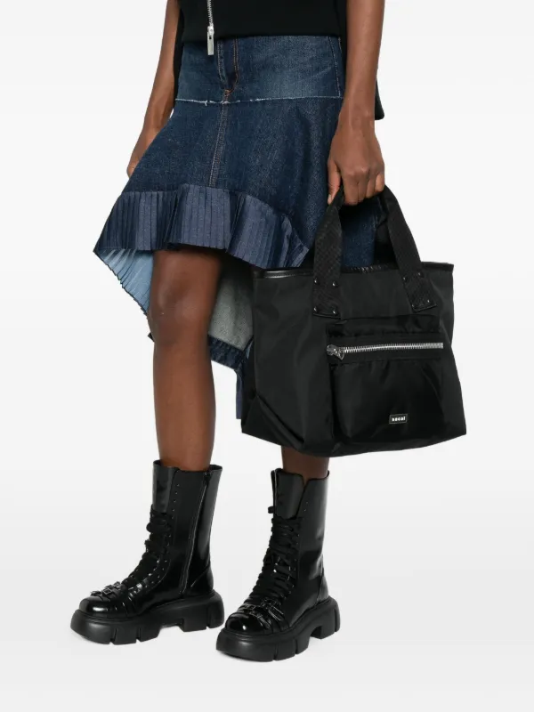 sacai ブラック トートバッグ OS KAWS Sacai Print Tote Bag Black カウズ サカイ トートバッグ (sacai