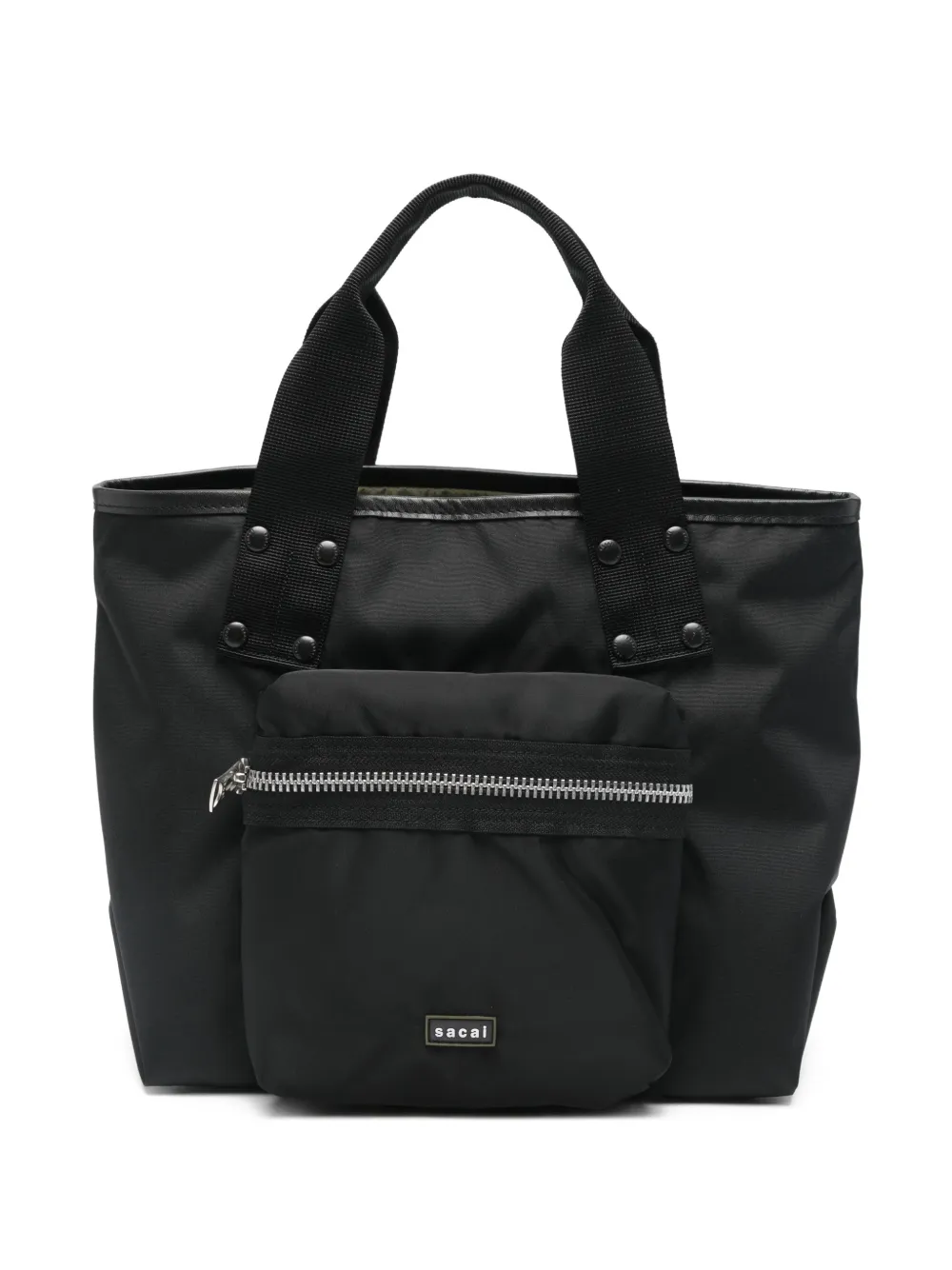 sacai zip pocket tote bag - Nero