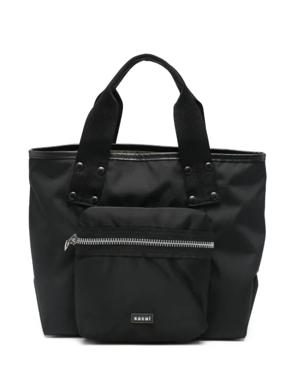 sacai ブラック トートバッグ OS Pocket Tote Bag Large - BLACK 001 (25-0934S) | セレクトショップ