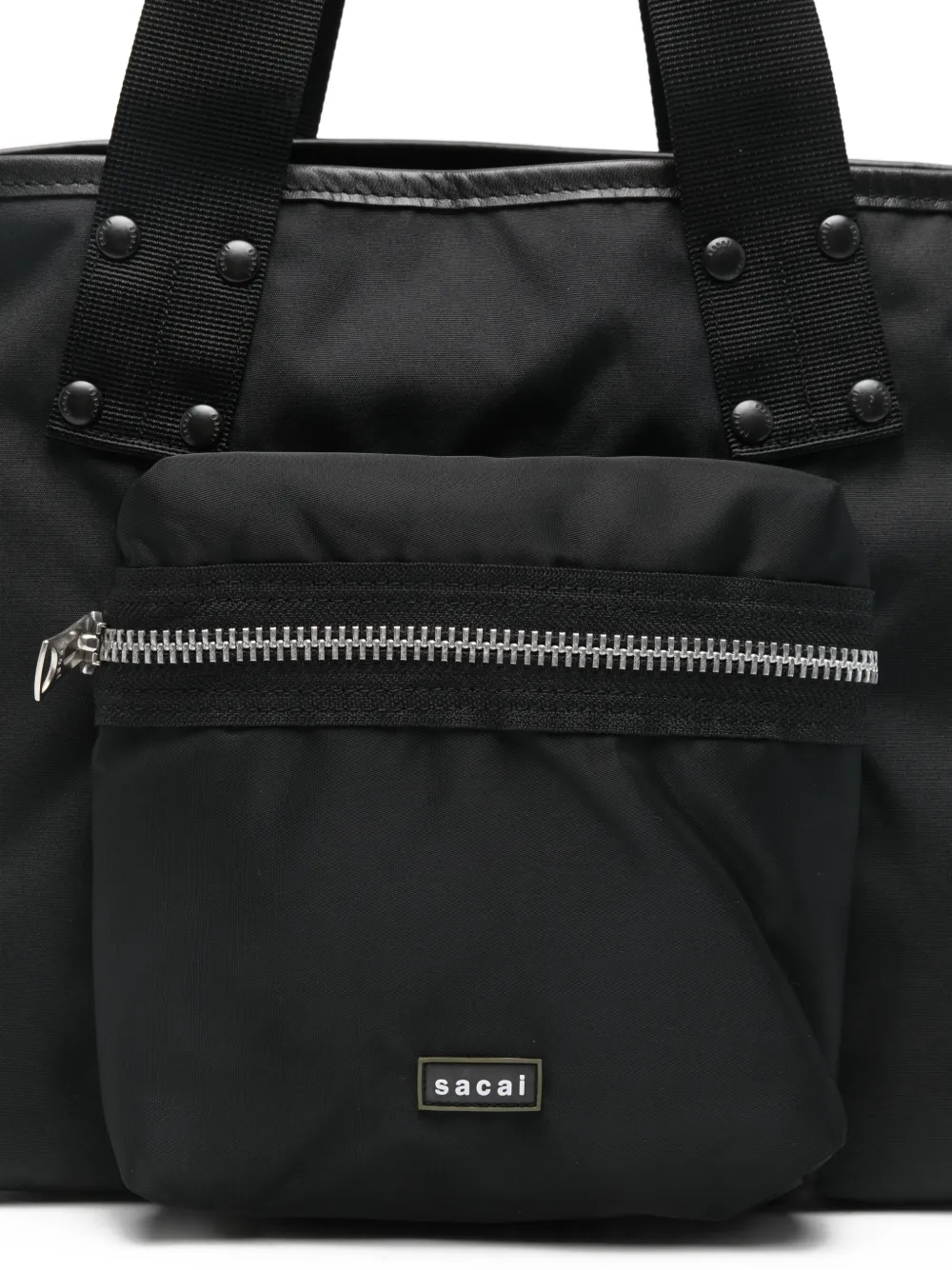 Sacai ジップポケット トートバッグ | ブラック | FARFETCH JP