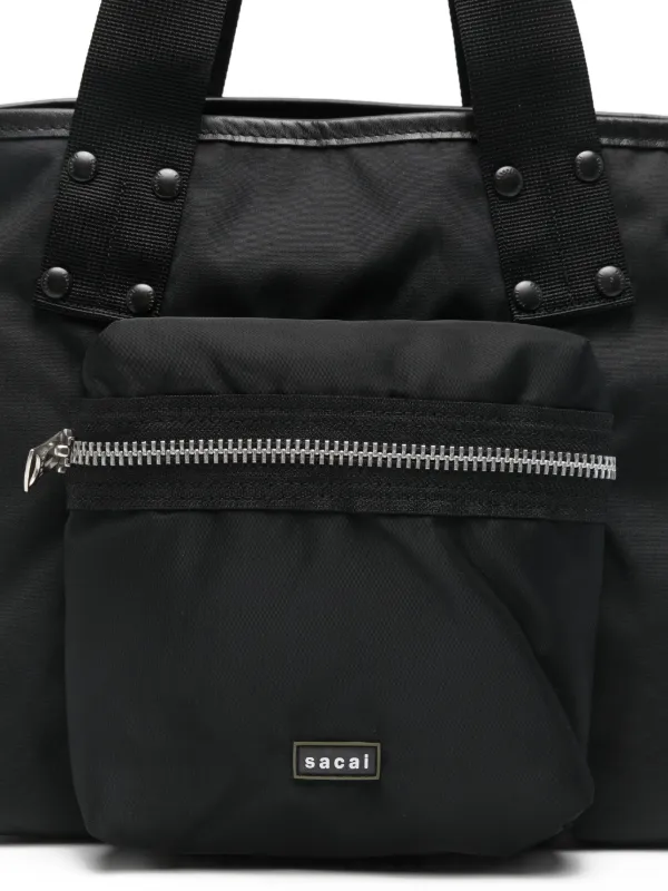 Sacai ジップポケット トートバッグ | ブラック | FARFETCH JP Sacai ジップポケット トートバッグ | ブラック | FARFETCH JP