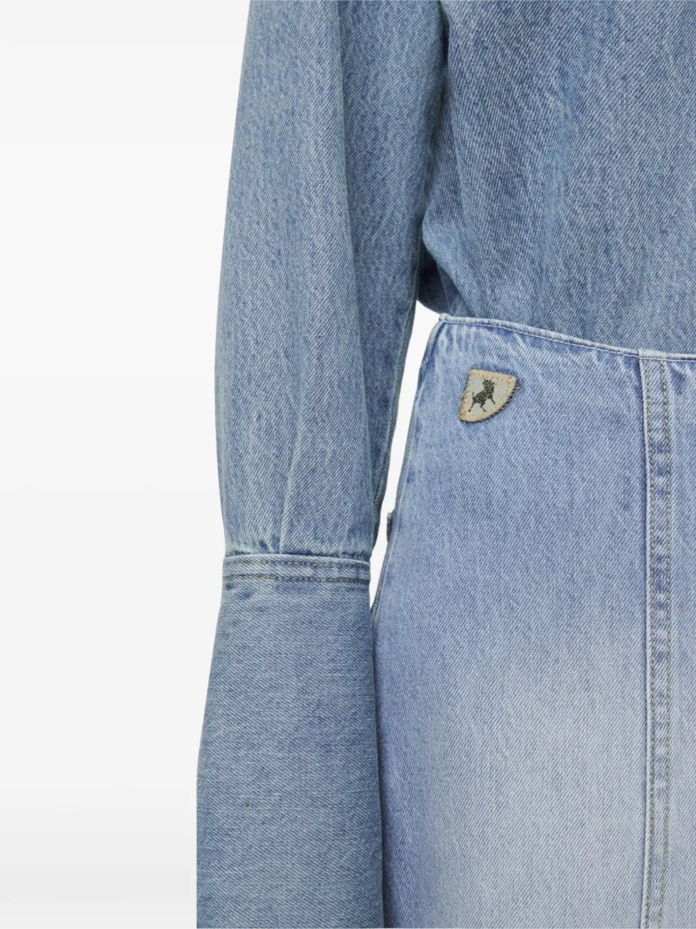 Wilson Logo-Patch Denim Maxi Skirt