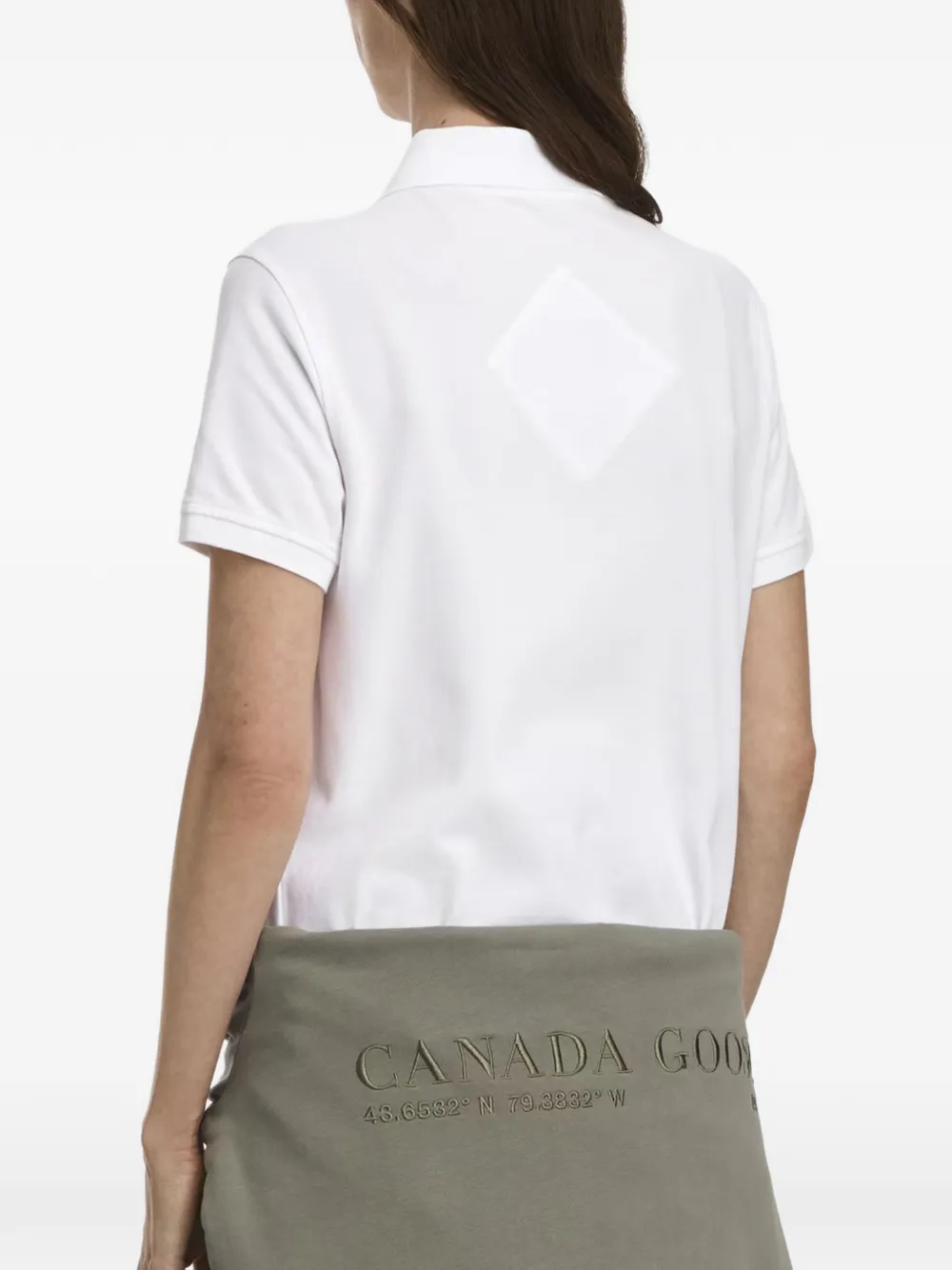  Canada Goose Button Polo Shirt - White 