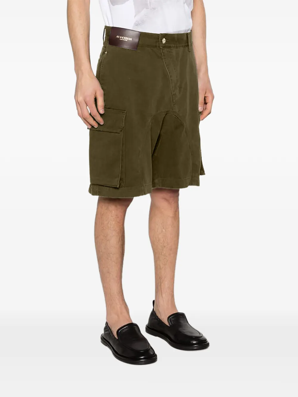 JW Anderson Cargo shorts met logopatch Groen