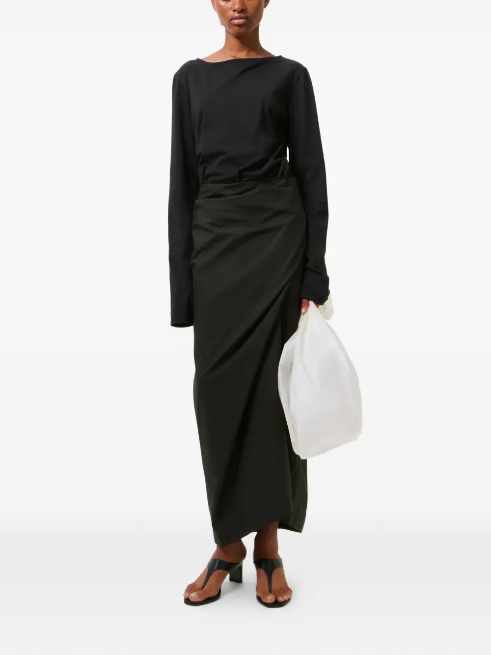  Our Legacy Asymmetric Draped Dress - Black 