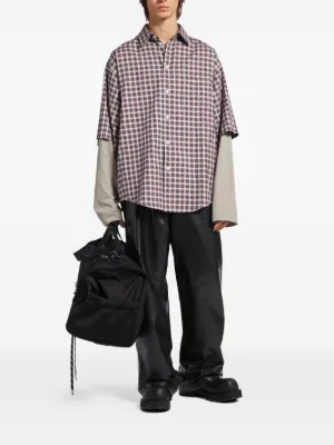 Balenciaga チェック レイヤードシャツ | レッド | FARFETCH JP