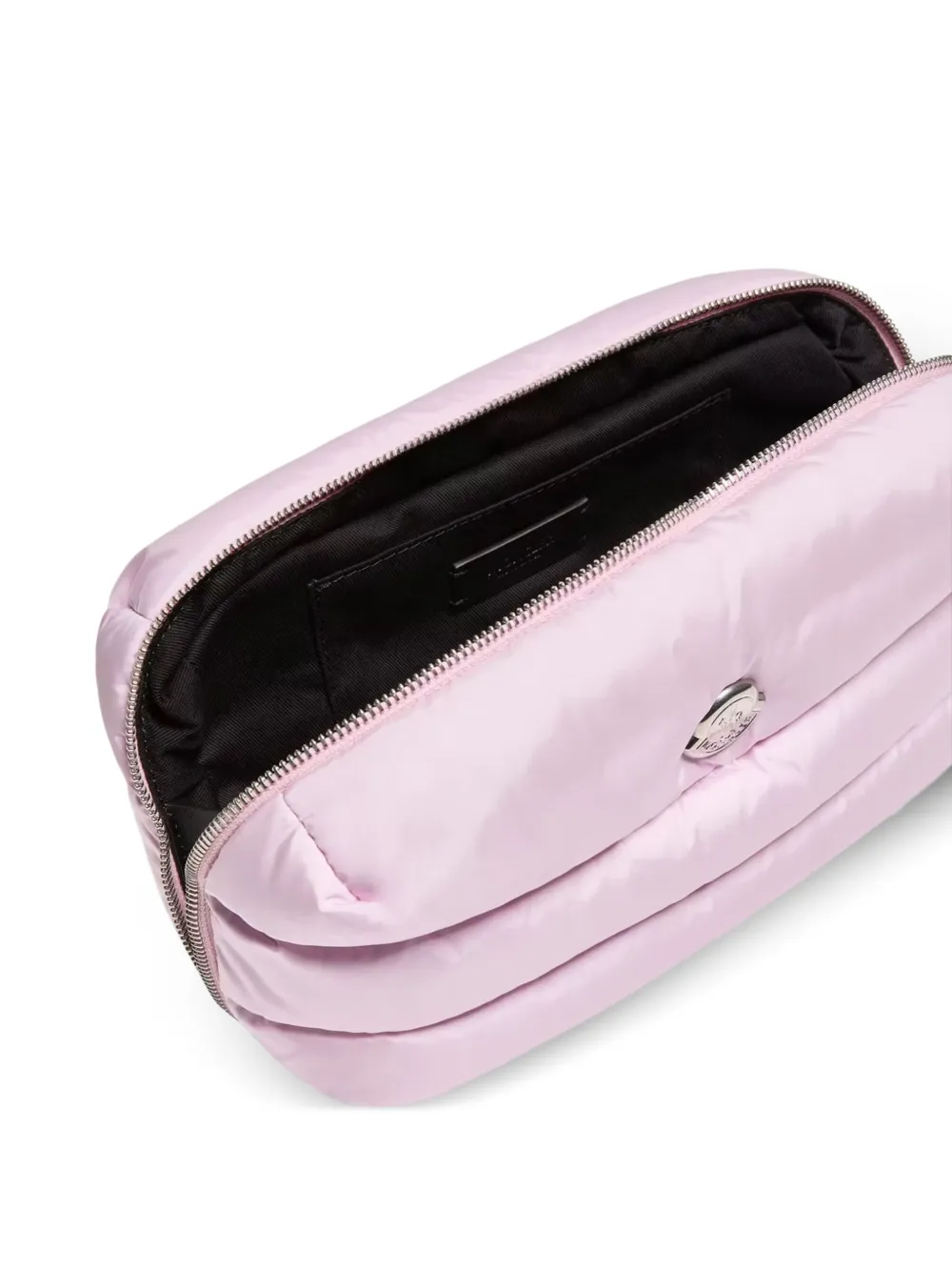 Moncler Caradoc gewatteerde make-up tas met logo Roze