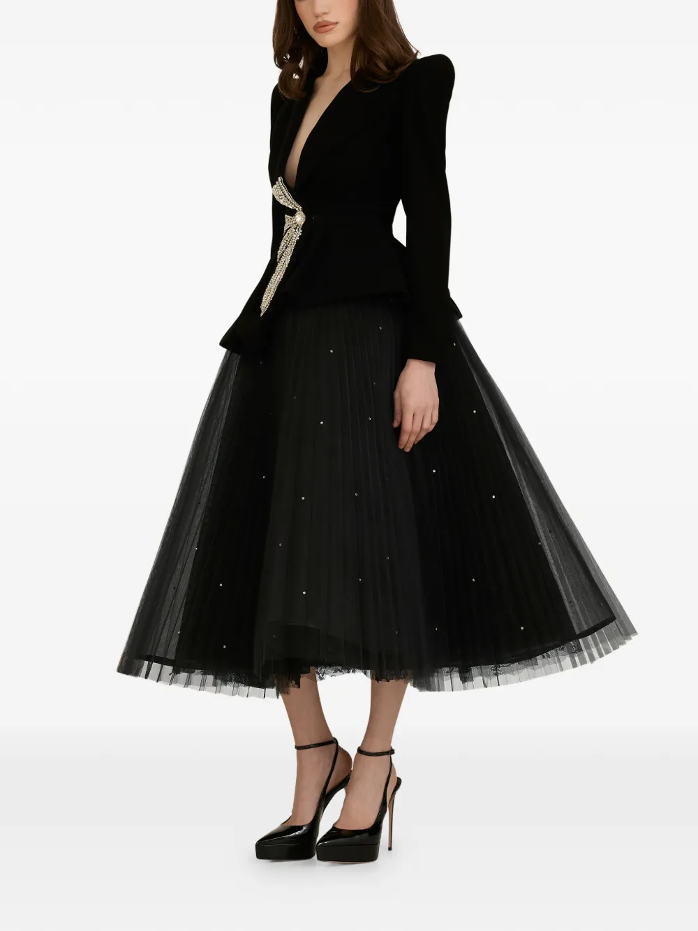  Araftu Bow-embellished Suit - Black 