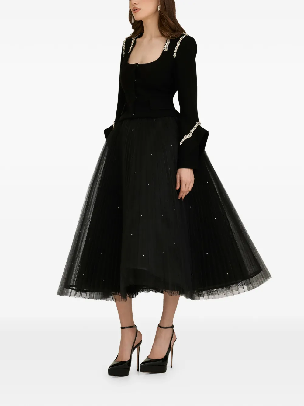  Araftu Embellished Suit - Black 