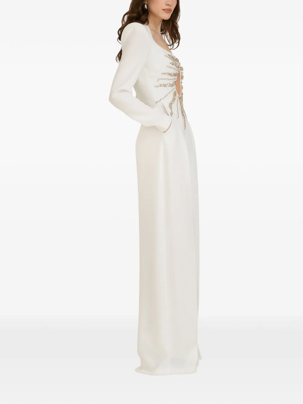ARAFTU embellished long-sleeve jumpsuit - Wit