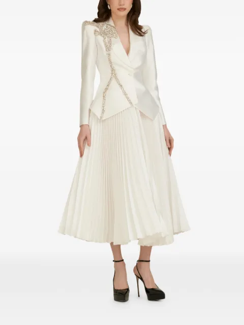 ARAFTU embellished pleated-skirt suit