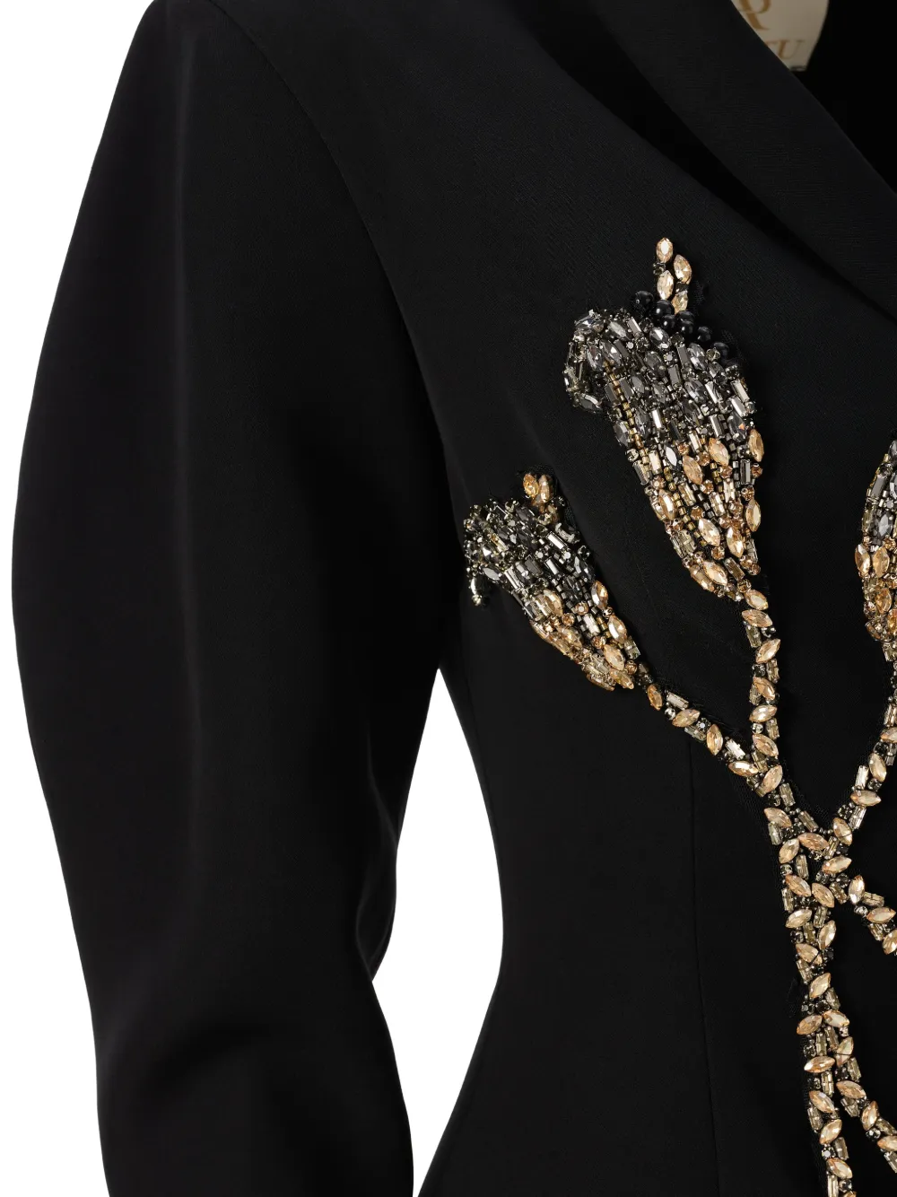  Araftu Embellished Double-breasted Blazer - Black 