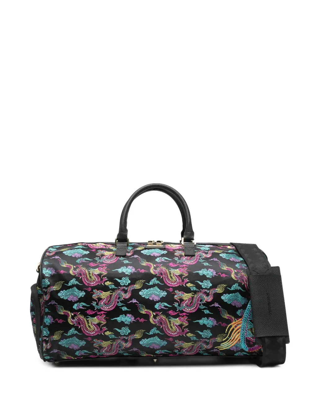 Sprayground dragon print luggage bag - Nero