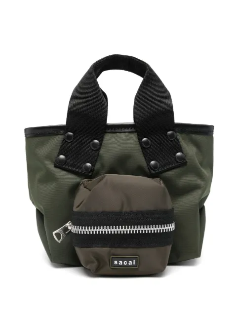 sacai zip detail tote bag