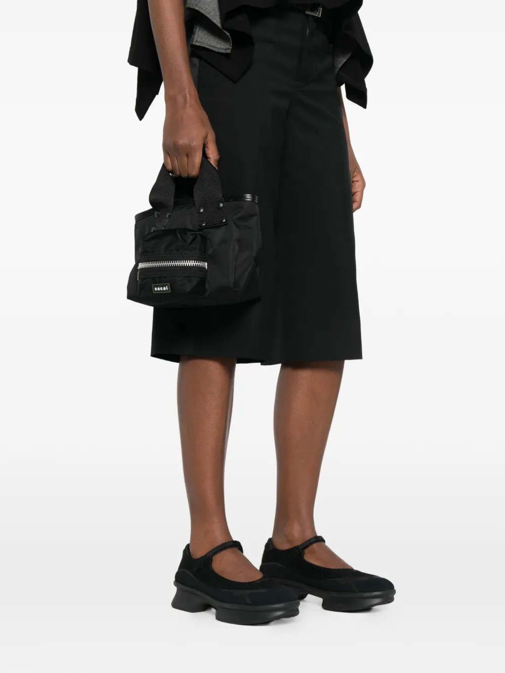 Sacai shopper pocket tote - Zwart