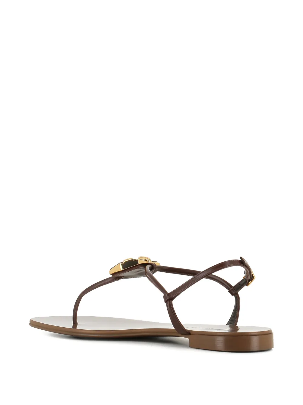 Giuseppe Zanotti gemstone detail leather sandals Bruin