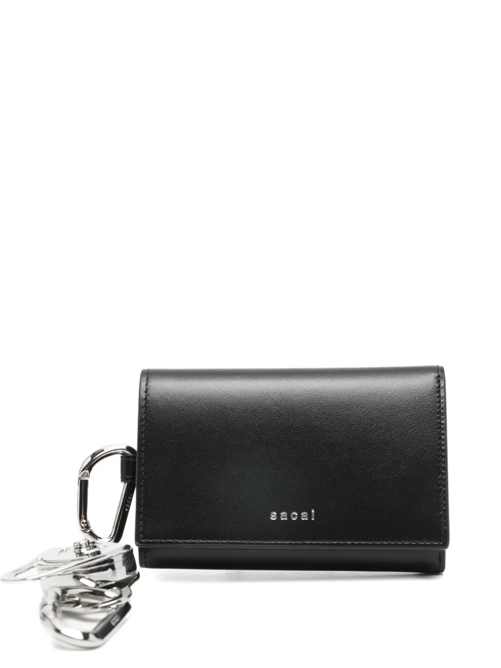 sacai carabiner-detail trifold wallet - Nero