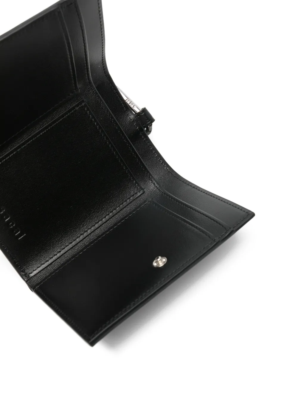 sacai × porter Leather Trifold Wallet 黒 Sacai carabiner-detail Trifold Wallet | Black | FARFETCH