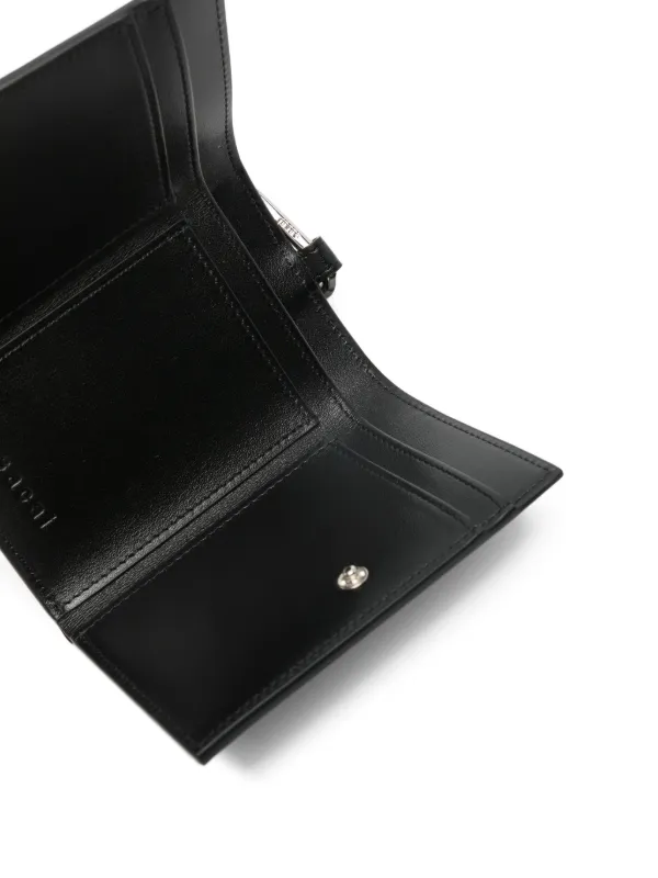 Sacai carabiner-detail Trifold Wallet | Black | FARFETCH AU