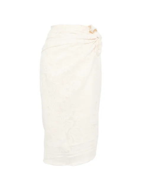 ZIMMERMANN woven frayed-edge pareo