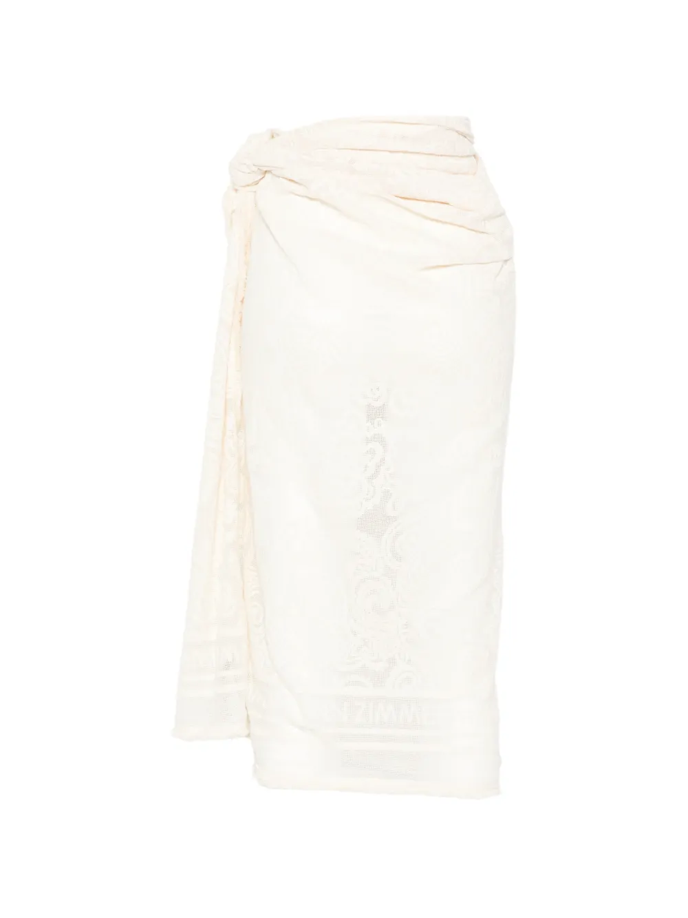  Zimmermann Woven Frayed-edge Pareo - Neutrals 